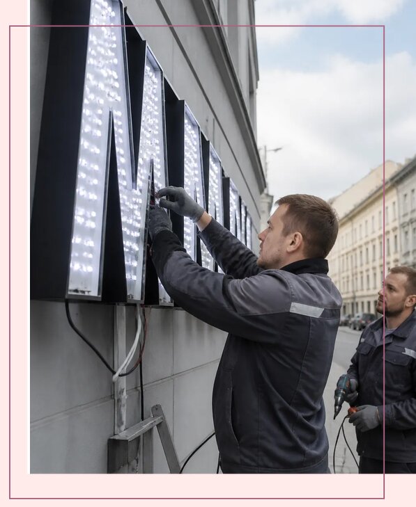 Изготовление и монтаж светодиодных LED вывесок в Советской Гавани