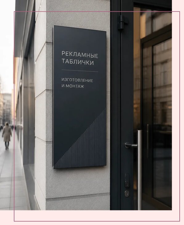 Рекламные таблички в Советской Гавани по цене от 4675 р. | Аванза-Свс